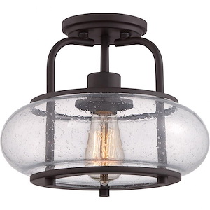 Trilogy - 1 Light Small Semi-Flush Mount - 10 Inches high