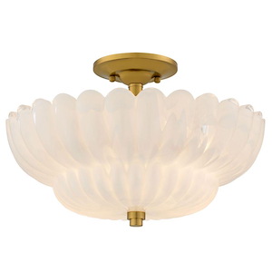 Whitecap - 15W 4 LED Semi-Flush Mount-10.25 Inch Tall and 15.5 Inch Wide - 1394045