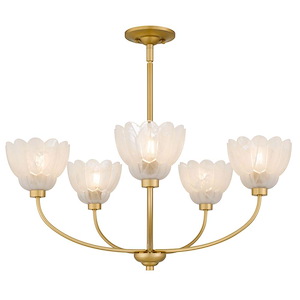 Whitecap - 15W 5 LED Chandelier-12.25 Inch Tall and 28 Inch Wide - 1394047