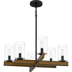Warrington - 6 Light Chandelier In Farmhouse Style-8 Inches Tall and 24 Inches Wide