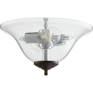 13W 2 LED Bowl Flush Mount in Transitional style - 10.75 inches wide by 6.5 inches high