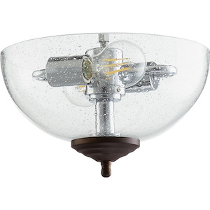 13W 2 LED Bowl Flush Mount in Transitional style - 13 inches wide by 7 inches high