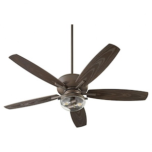 Breeze - 5 Blade Outdoor Patio Fan in Quorum Home Collection style - 52 inches wide by 16.55 inches high