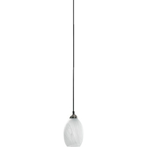 1 Light Pendant in contemporary style - 5.5 inches wide by 9 inches high