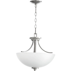 Reyes - 3 Light Dual Mount Pendant in Quorum Home Collection style - 15.5 inches wide by 15.75 inches high - 906763