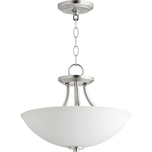 Barkley - 3 Light Dual Mount Convertible Pendant in Quorum Home Collection style - 15 inches wide by 12 inches high - 906560