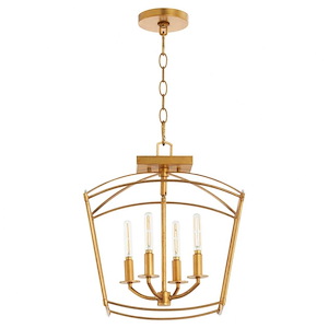 Mantle - 4 Light Convertible Pendant-16 Inches Tall and 14.5 Inches Wide - 1306040