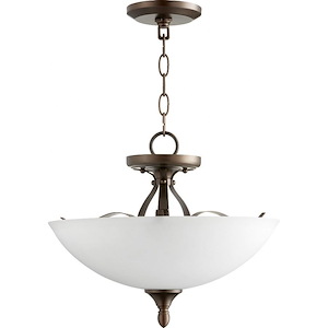 Jardin - 3 Light Dual Mount Convertible Pendant in Quorum Home Collection style - 15 inches wide by 12 inches high - 906699