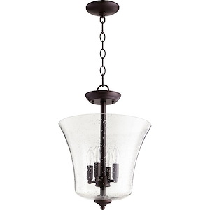 4 Light Vessel Dual Mount Pendant in Transitional style - 13 inches wide by 16 inches high