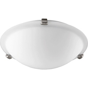 2 Light Flush Mount in Quorum Home Collection style - 12 inches wide by 3.75 inches high