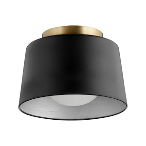 Trapeze - 1 Light Flush Mount in style - 10.5 inches wide by 7.5 inches high