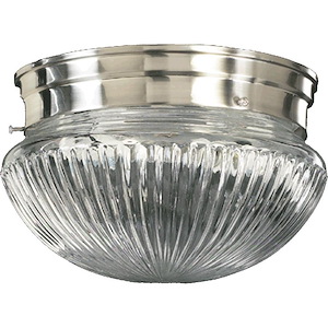 2 Light Mushroom Flush Mount in style - 9.5 inches wide by 5.5 inches high