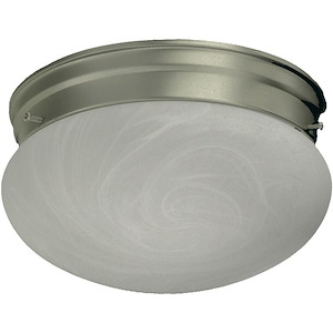 2 Light Mushroom Flush Mount in style - 9.75 inches wide by 5.75 inches high