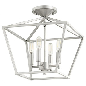 Gabriel - 4 Light Semi-Flush Mount in Quorum Home Collection style - 13 inches wide by 13.75 inches high - 1010176
