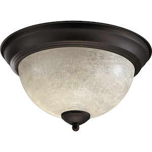 2 Light Flush Mount in Transitional style - 11.25 inches wide by 6.5 inches high