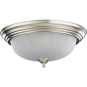 3 Light Flush Mount in style - 15 inches wide by 7 inches high