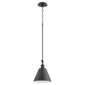1 Light Cone Pendant in style - 10 inches wide by 11.75 inches high