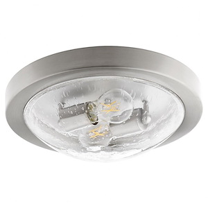 2 Light Flush Mount in Transitional style - 13 inches wide by 3.75 inches high