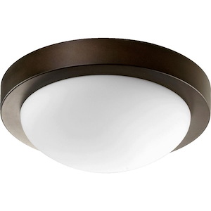 Contempo - 2 Light Flush Mount in Quorum Home Collection style - 11 inches wide by 3.75 inches high - 906624