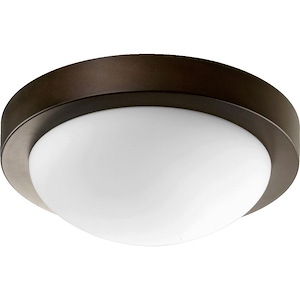 Contempo - 2 Light Flush Mount in Quorum Home Collection style - 11 inches wide by 3.75 inches high