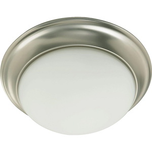 2 Light Flush Mount in Quorum Home Collection style - 14 inches wide by 5.5 inches high