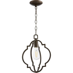Dublin - 1 Light Pendant in Quorum Home Collection style - 11 inches wide by 14 inches high - 906649