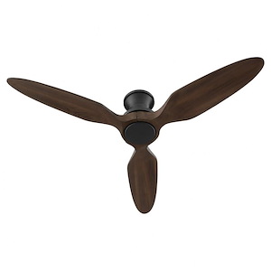 Veleta - 3 Blade Flush Ceiling Fan with Light Kit-10.96 Inches Tall and 56 Inches Wide