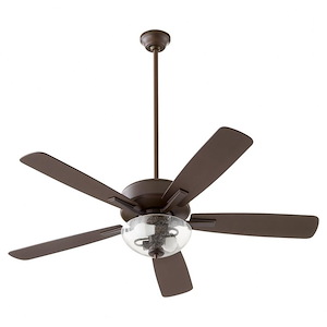 Ovation - 5 Blade Ceiling Fan with Light Kit In Transitional Style-17.25 Inches Tall and 52 Inches Wide