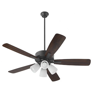 Ovation - 5 Blade Ceiling Fan with Light Kit-18.25 Inches Tall and 52 Inches Wide - 1306044