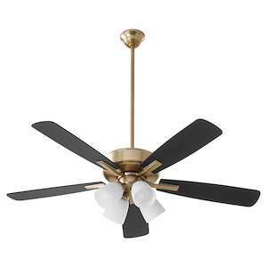 Ovation - 5 Blade Ceiling Fan with Light Kit In Traditional Style-18.25 Inches Tall and 52 Inches Wide