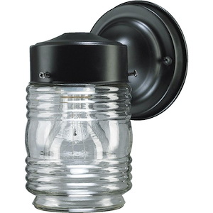 1 Light Jelly Jar Wall Mount in style - 4.5 inches wide by 7.5 inches high