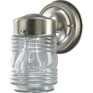 1 Light Jelly Jar Wall Mount in style - 4.5 inches wide by 7.5 inches high