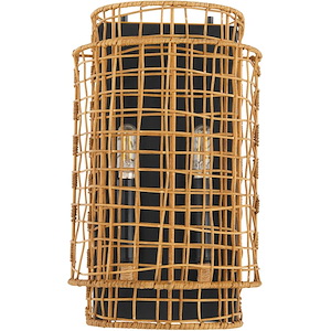 Abaca - 2 Light Wall Sconce-15 Inches Tall and 9 Inches Wide - 1305841