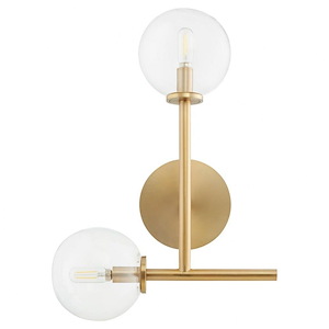 Rovi - 2 Light Wall Mount In Mid-Century Modern Style-14 Inches Tall and 19.75 Inches Wide - 1305897