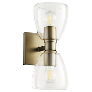 Relo - 2 Light Wall Mount-13.75 Inches Tall and 6 Inches Wide