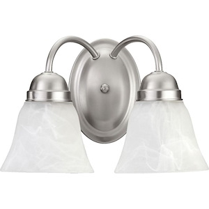 2 Light Wall Mount in style - 11.5 inches wide by 7.5 inches high