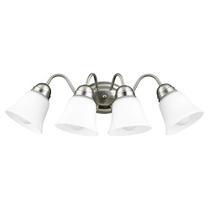 4 Light Wall Mount in Traditional style - 24 inches wide by 7.5 inches high
