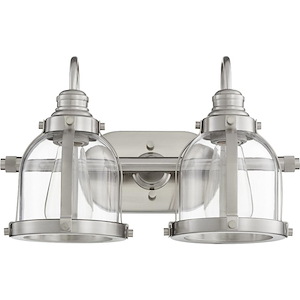 Banded Dome - 2 Light Bath Vanity in Transitional style - 16 inches wide by 10 inches high - 906552
