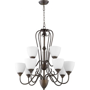 Powell - 9 Light Chandelier in Transitional style - 29 inches wide by 31.5 inches high