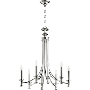 Rossington - 8 Light Chandelier in Quorum Home Collection style - 24.5 inches wide by 28.5 inches high - 616638