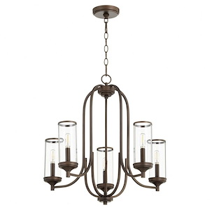 Collins - 5 Light Chandelier in style - 25 inches wide by 24.5 inches high