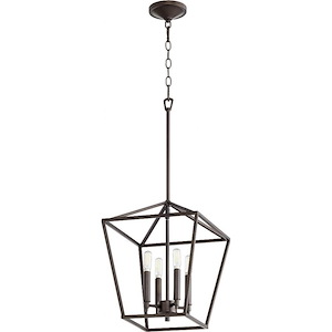Gabriel - 4 Light Entry Pendant in Quorum Home Collection style - 12.5 inches wide by 16 inches high