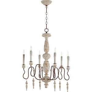 La Maison - 6 Light Chandelier in Traditional style - 26 inches wide by 30 inches high - 1218695