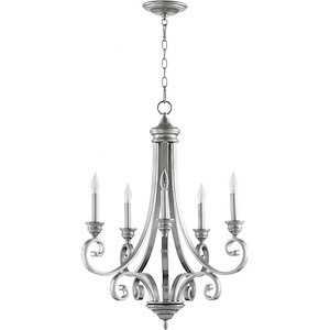 Bryant - 5 Light Chandelier in Quorum Home Collection style - 25.75 inches wide by 30 inches high