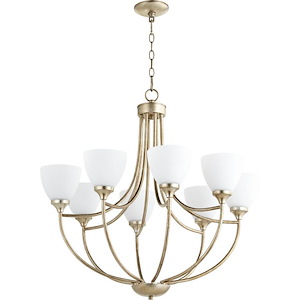 Enclave - 8 Light Chandelier in Quorum Home Collection style - 30 inches wide by 29 inches high