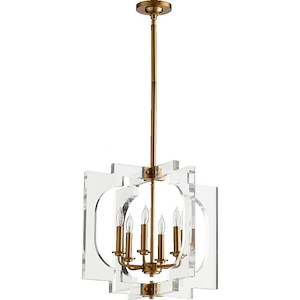 Broadway - 6 Light Pendant in Transitional style - 20 inches wide by 17.75 inches high