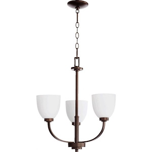 Reyes - 3 Light Chandelier in Quorum Home Collection style - 22 inches wide by 22 inches high - 906761