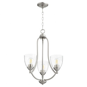 Barkley - 3 Light Chandelier in Quorum Home Collection style - 18 inches wide by 24 inches high - 906559