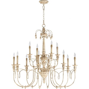 Salento - Twelve Light 2-Tier Chandelier in Transitional style - 39 inches wide by 37.25 inches high