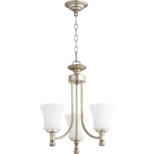 Rossington - 3 Light Chandelier in Quorum Home Collection style - 18 inches wide by 19 inches high